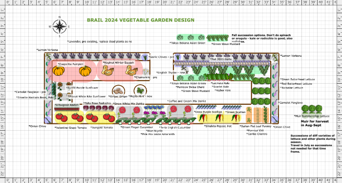 Garden Plan - 2024: Brail