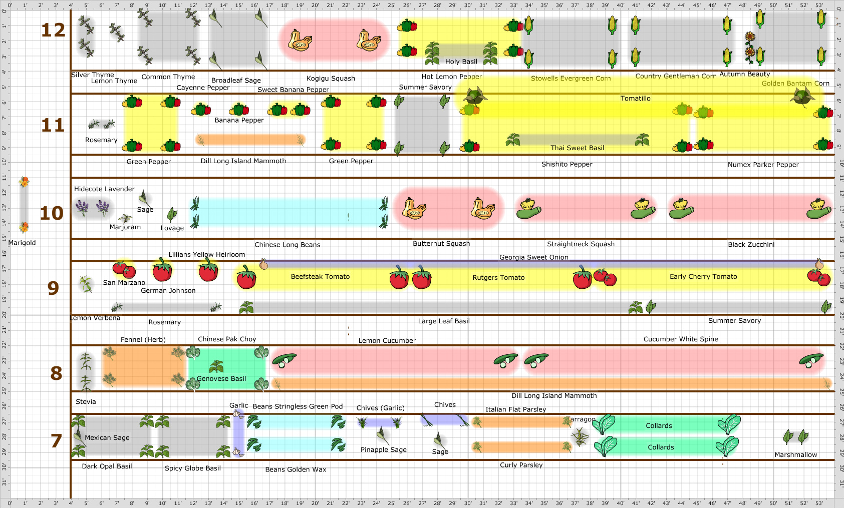 Garden Plan - 2019: top right field