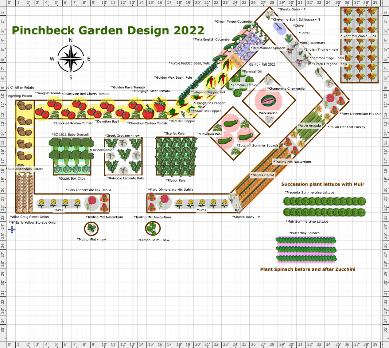 Garden Plan - 2022: Pinchbeck