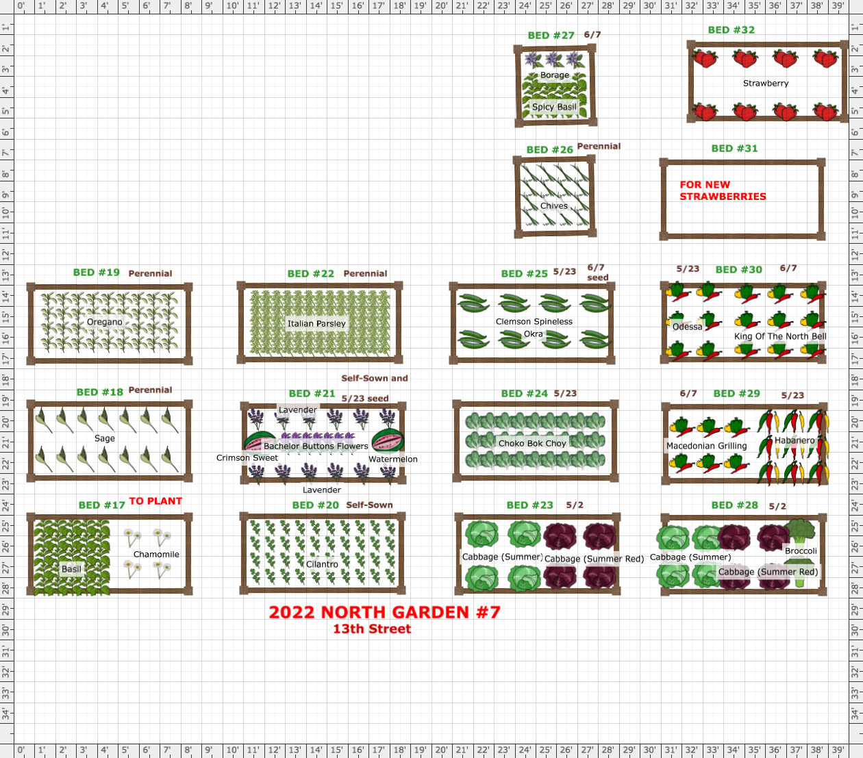 Garden Plan - 2022: CCG North Garden #7, 2022