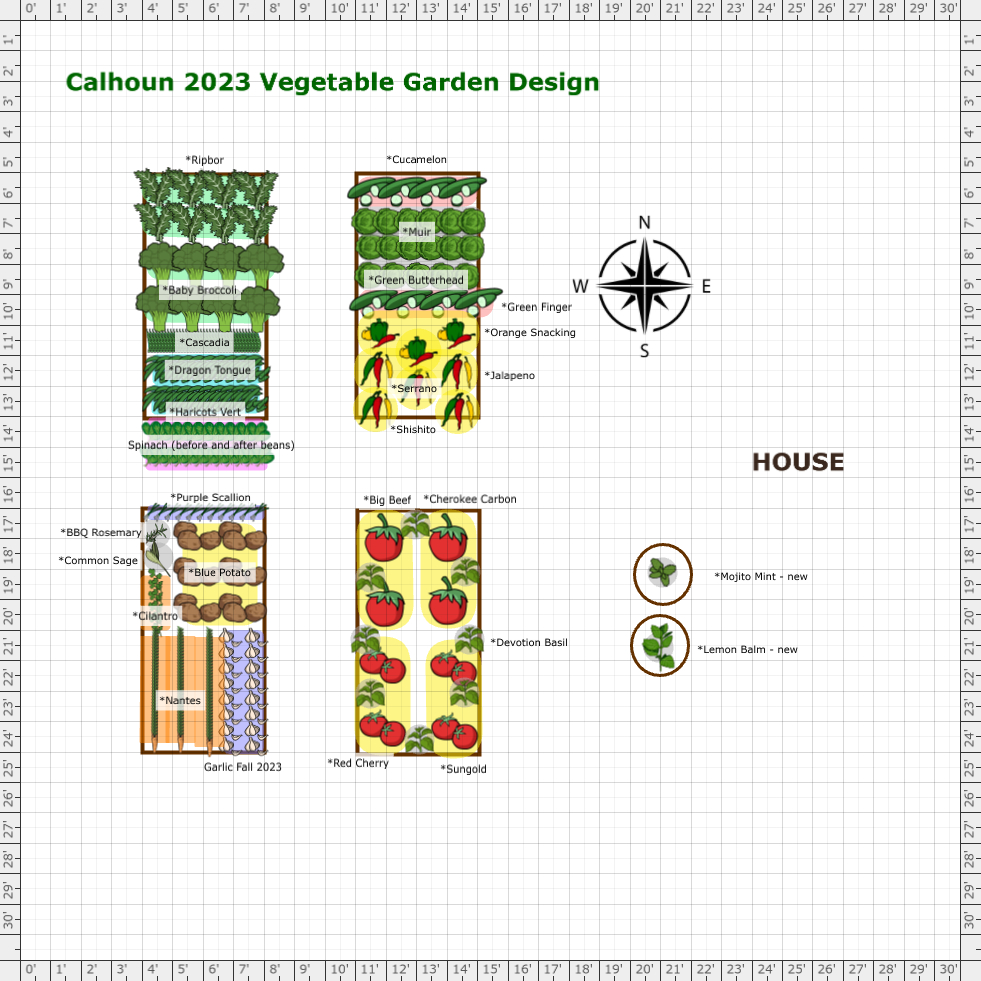 Garden Plan - 2023: Calhoun, 2023