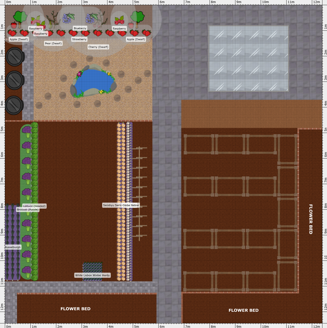 Garden Plan - 2024: Plot 11 T&G