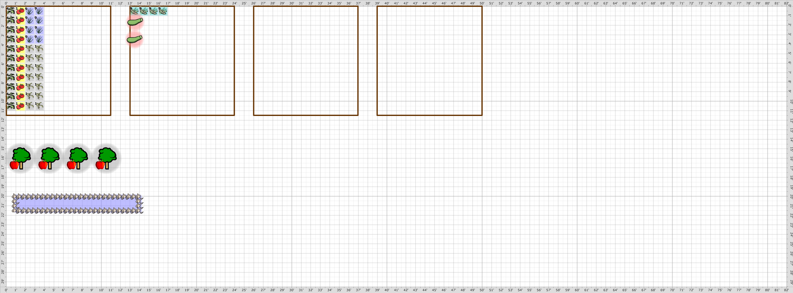 Garden Plan - Square foot patio garden