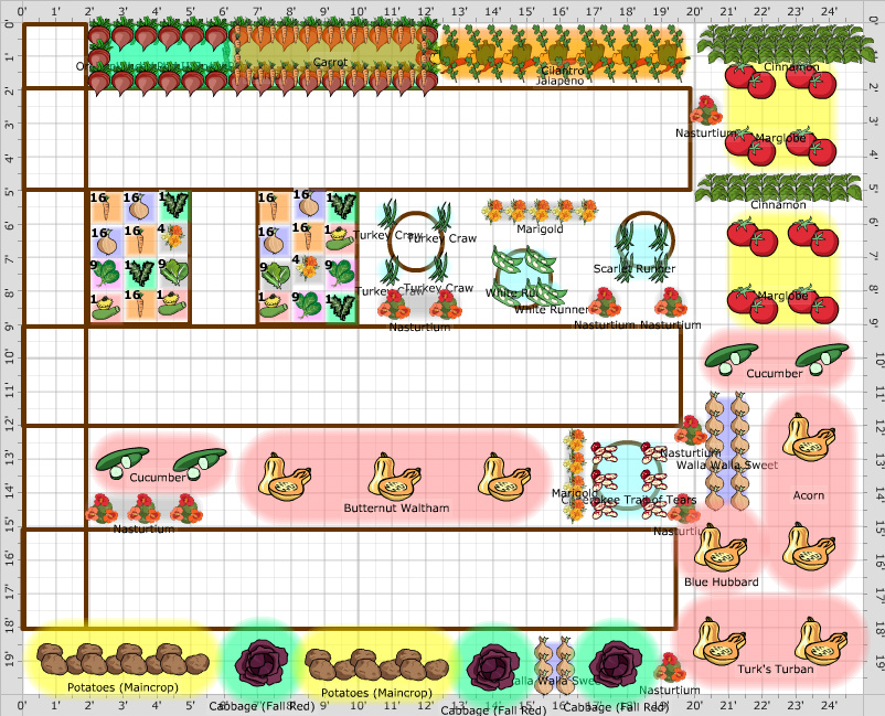vegetable garden layout 20 x 20
