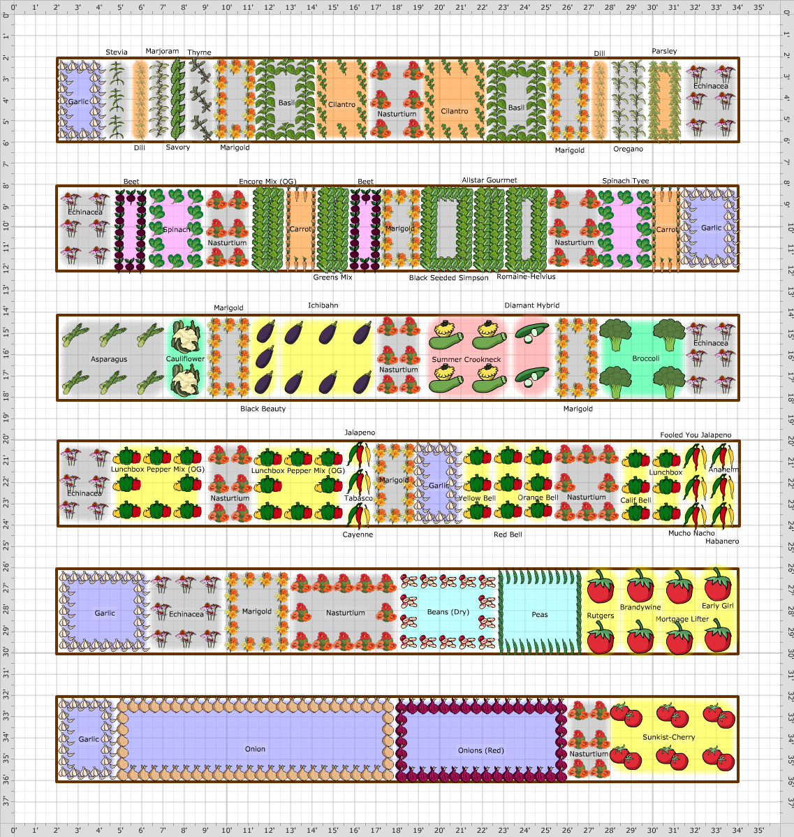 Garden Plan - 2014: 6 Planter Boxes