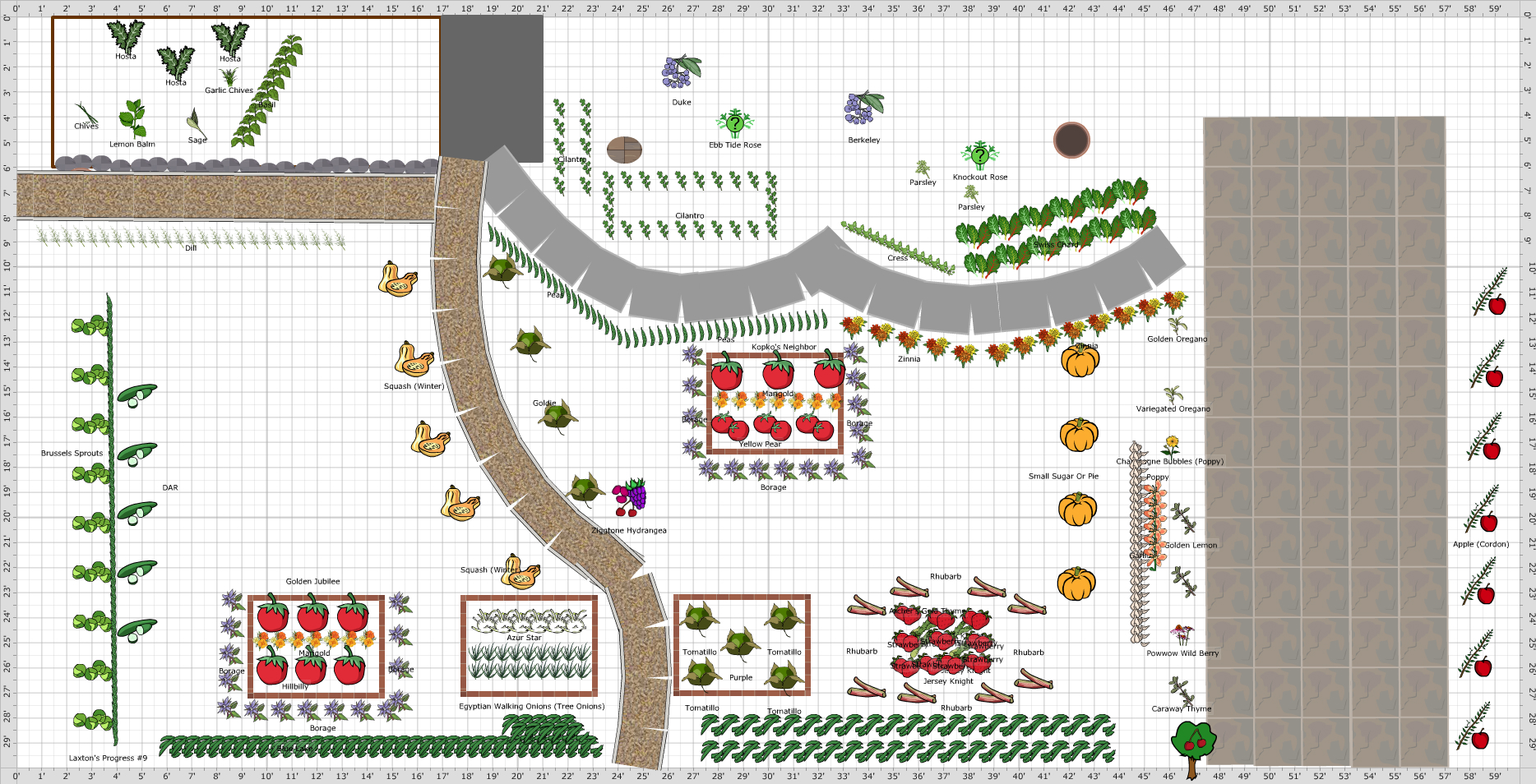 Garden Plan - 2017: Front Yard