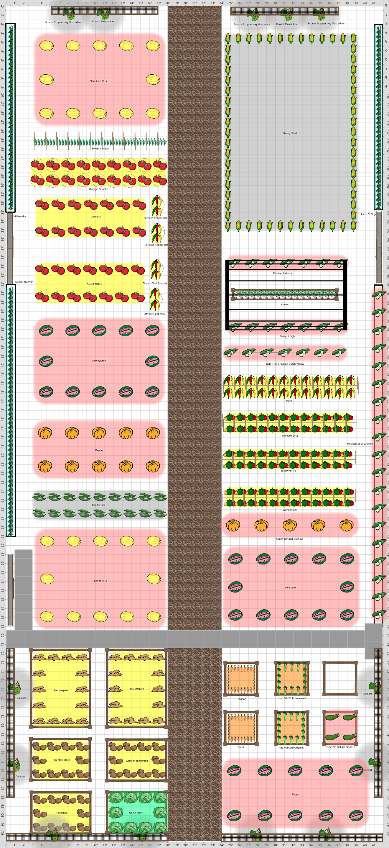 Garden Plan - 2017: Main Garden