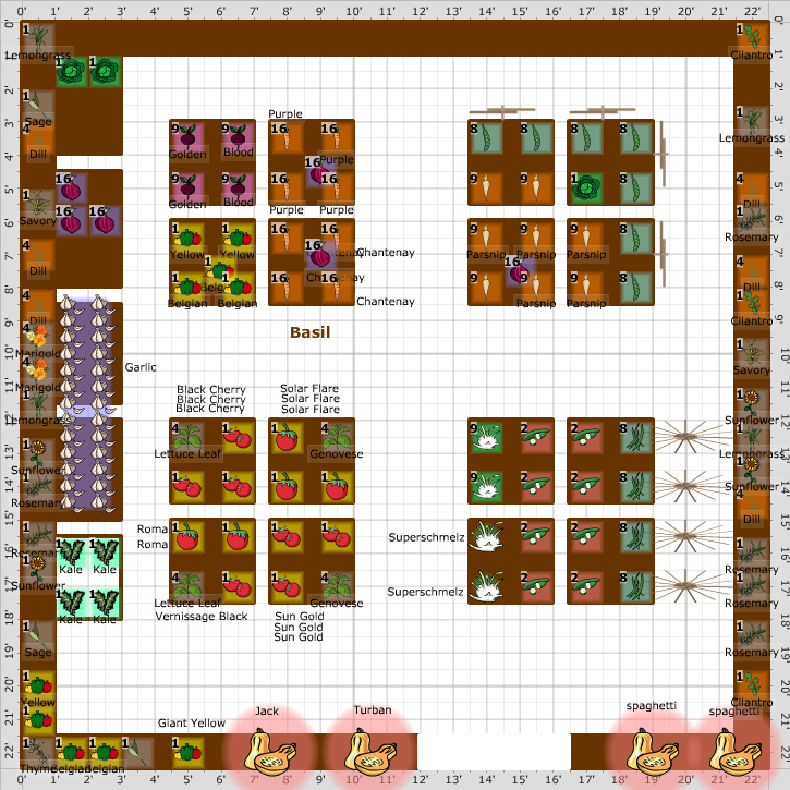 Garden Plan - 2017: veggie garden with border