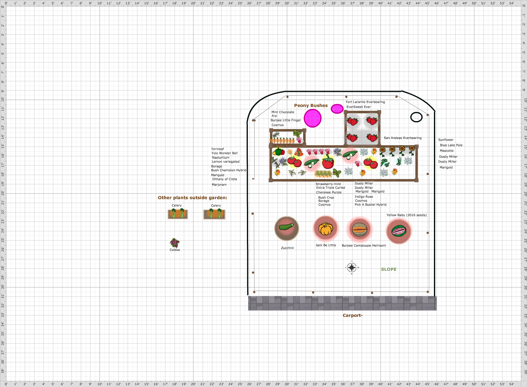Garden Plan - 2017: Front Yard Garden Year One