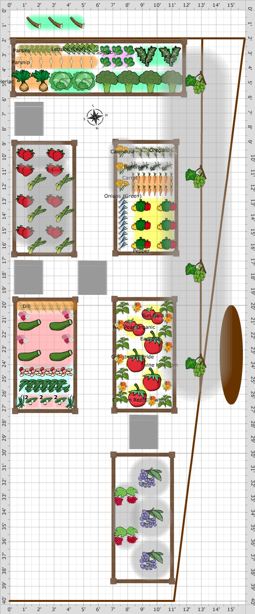 Garden Plan - 2017: Side Veggie Garden
