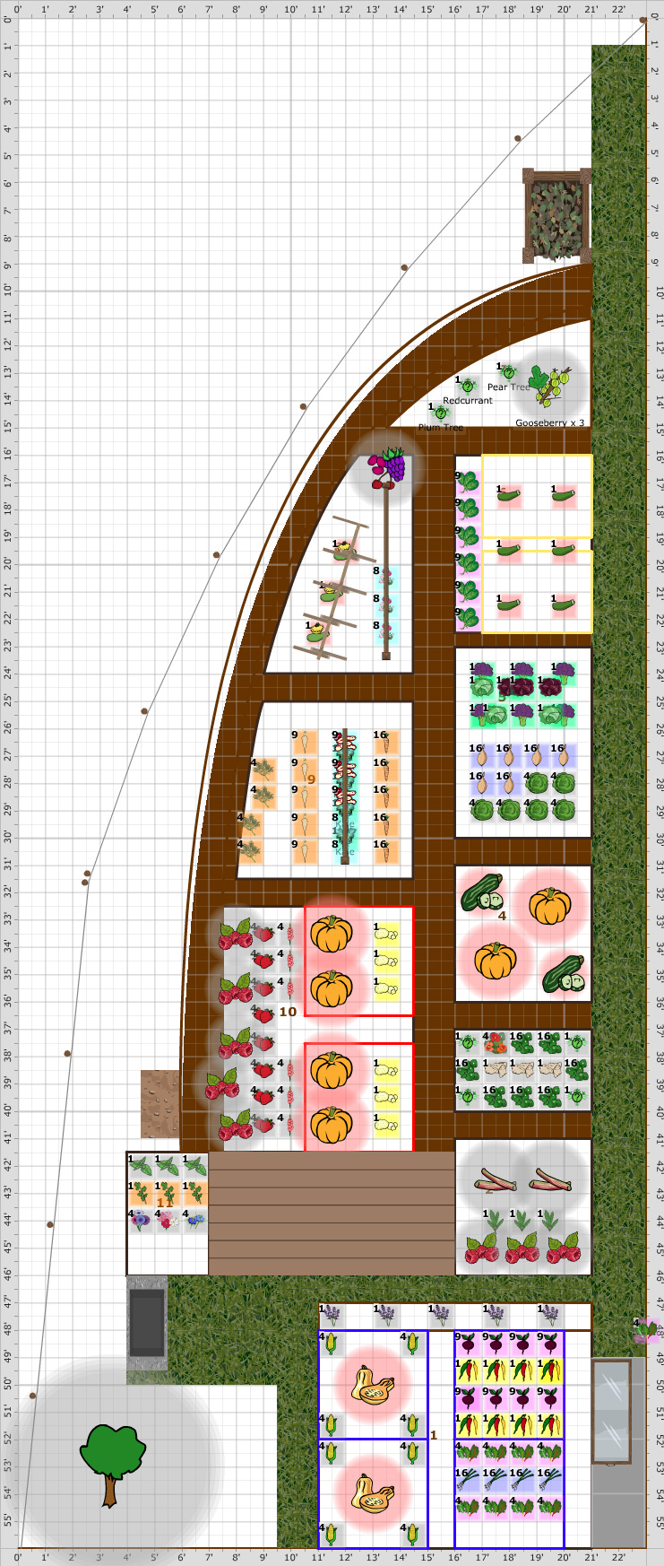 Garden Plan - 2018: Charlton Allotment 64A