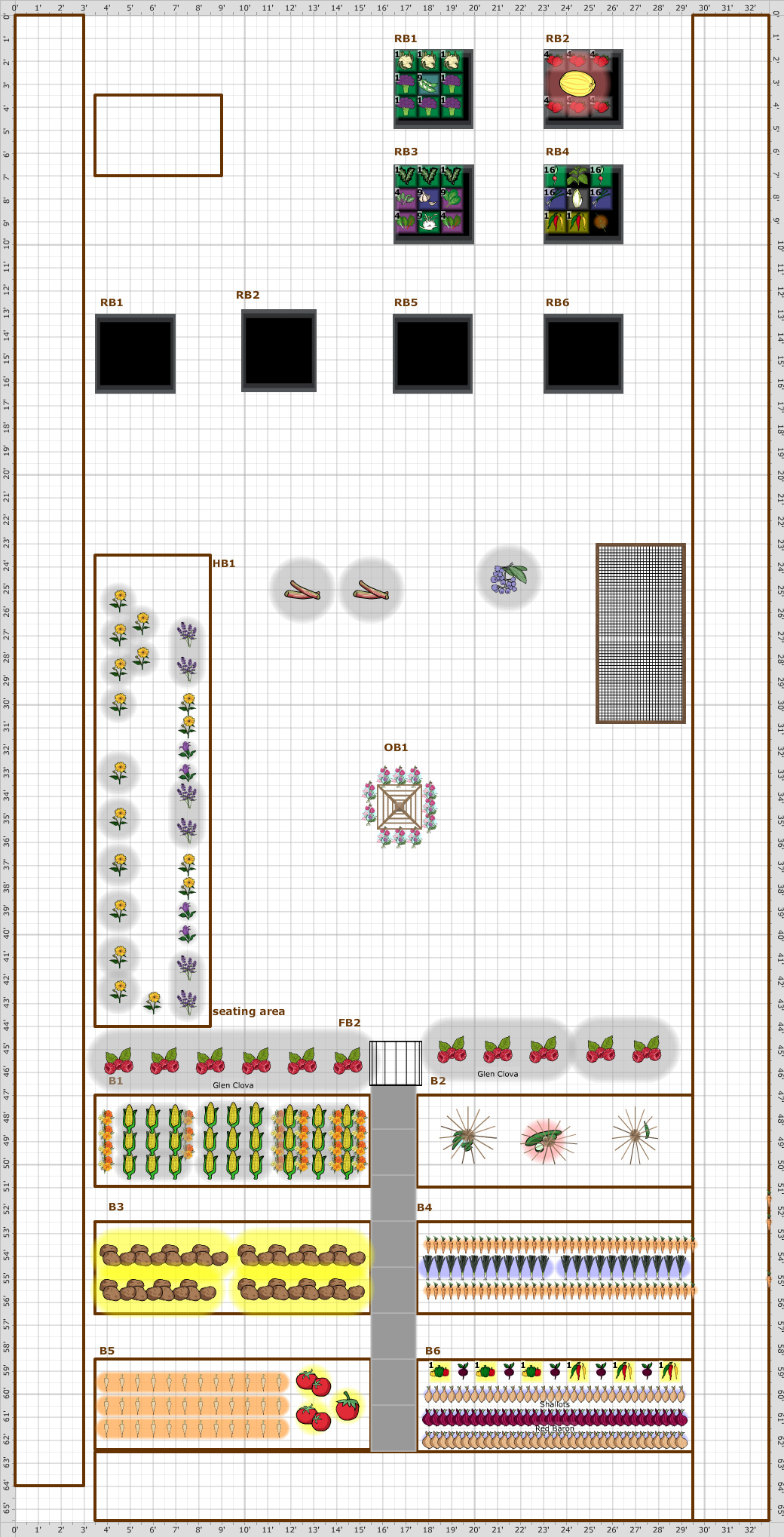 Garden Plan - 2019: Our allotment planting 1